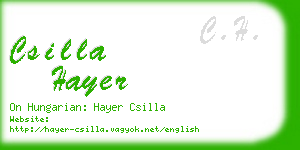 csilla hayer business card